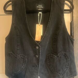 Ashley by 26 International Black Denim Vest